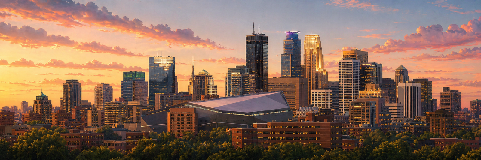 minneapolis skyline at sunset — tandoco's home