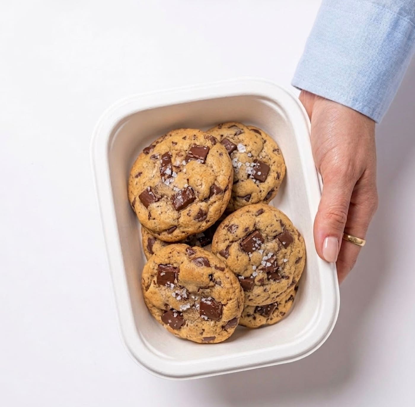 tandoco brown butter protein cookies cooling on a rack
