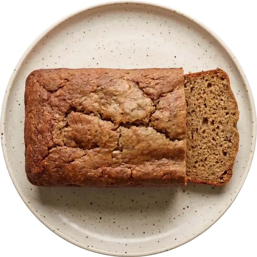 bananabolic bread sliced for a lunchbox, a scratch-made high-protein bake from tandoco in minneapolis
