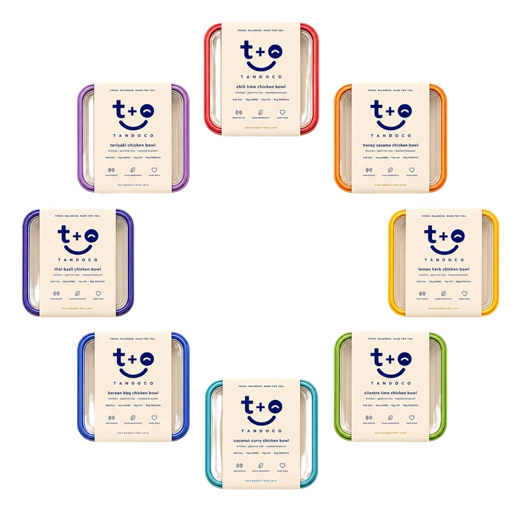 rainbow of tandoco meal-prep containers — for every kind of week