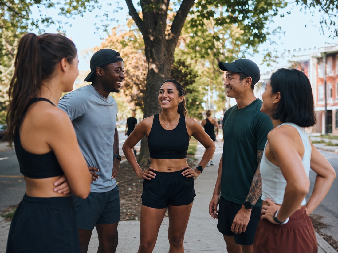 a local run club gathered after a group run