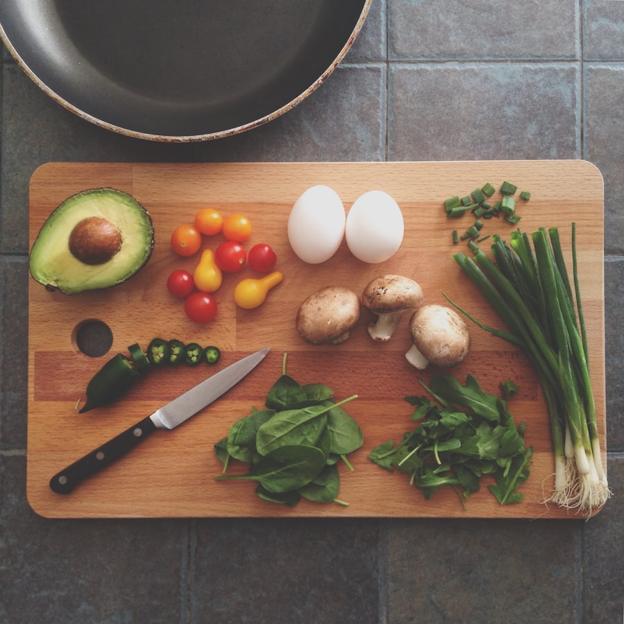 ingredients prepped on a cutting board in the tandoco kitchen